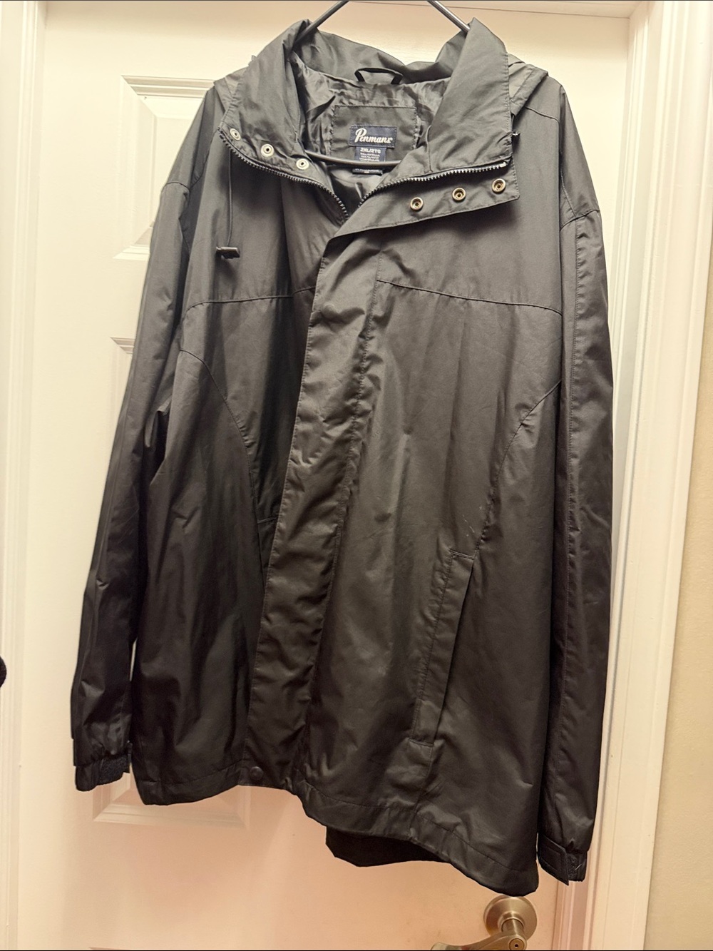 Penman Men's Hooded Raincoat - Dark Gray